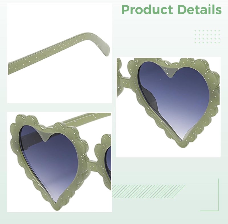 Party Eyeglasses For Kids With Heart-Shaped Frame, Fashion Plastic Sunglasses - Image 2