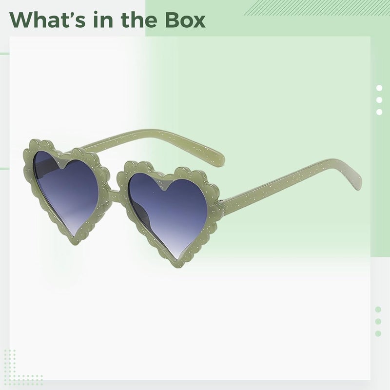 Party Eyeglasses For Kids With Heart-Shaped Frame, Fashion Plastic Sunglasses - Image 5