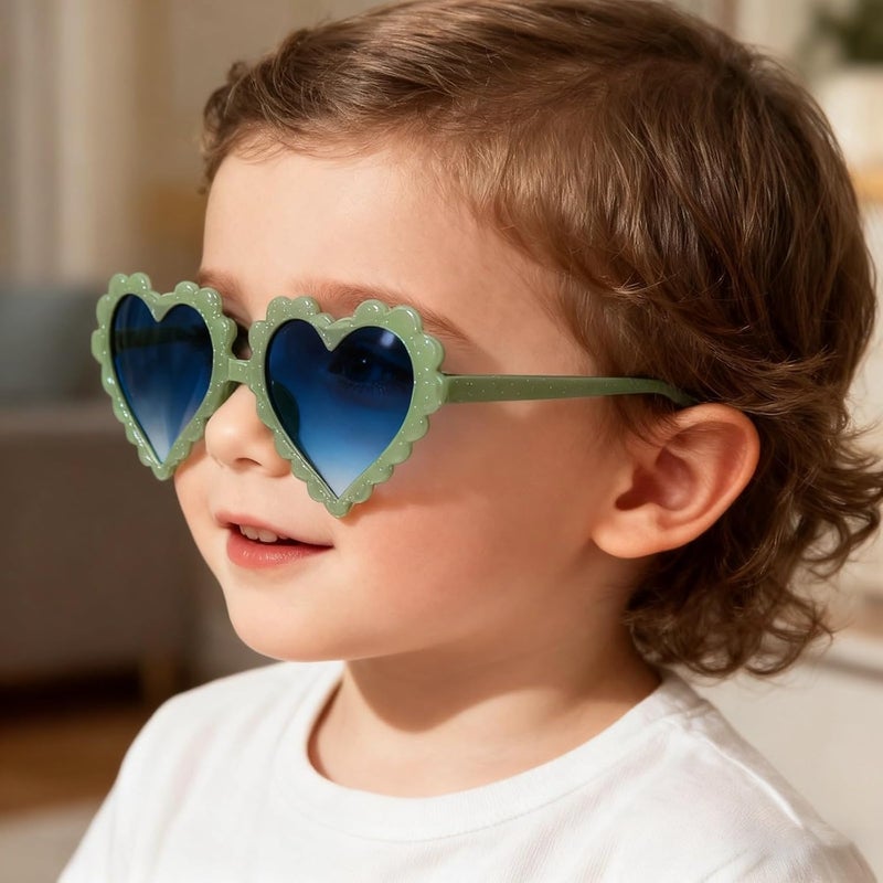 Party Eyeglasses For Kids With Heart-Shaped Frame, Fashion Plastic Sunglasses - Image 3