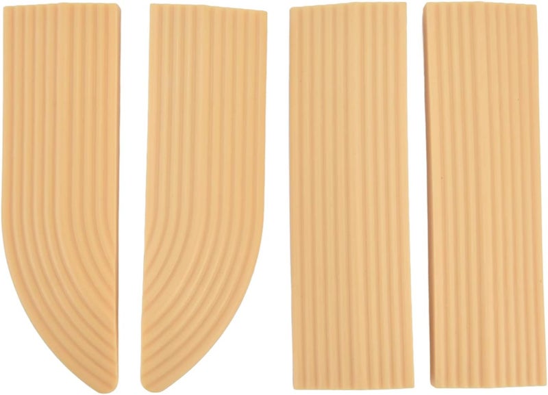 Universal Sweeper Door Sill Rubber Threshold Protector, 4PCS Free Assembly, Durable Non Slip Design - Wear Material, Adjustable Fit for Wheelchairs and Scooters (Beige) - Image 1