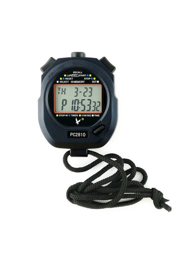 Generic Stopwatch Timer Tianfu PC2810 Referee 10 Channels 60 Track And Field Training Running Electronic Watch Countdown-Display Accuracy:PC2810  - Image 3
