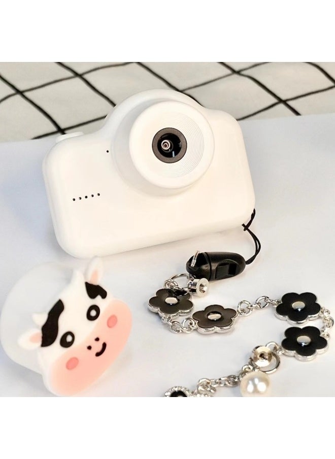 null - Geekpapa Children's Digital Camera Ccd Replacement Flat Party Birthday Gift For Students Affordable Quality Camera-Color:A1: Frog Prince [including Lens Cover To Send Lanyard Sticker Film]]-Specifications:32G Memory + Android Phone Photo Export Line - Image 1