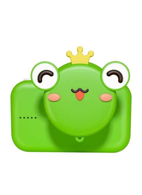 Geekpapa Children's Digital Camera Ccd Replacement Flat Party Birthday Gift For Students Affordable Quality Camera-Color:A1: Frog Prince [including Lens Cover To Send Lanyard Sticker Film]]-Specifications:32G Memory + Android Phone Photo Export Line