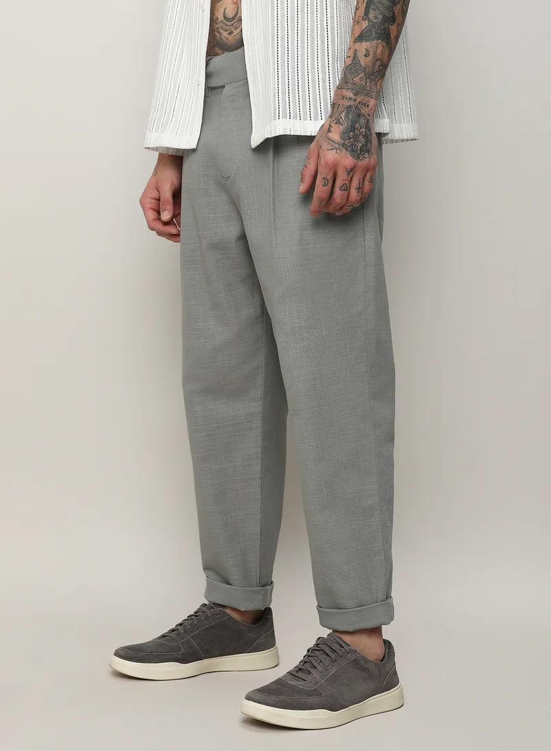 Campus Sutra Lightweight - Solid Tailored Trousers