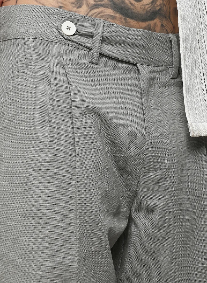 Campus Sutra Lightweight - Solid Tailored Trousers