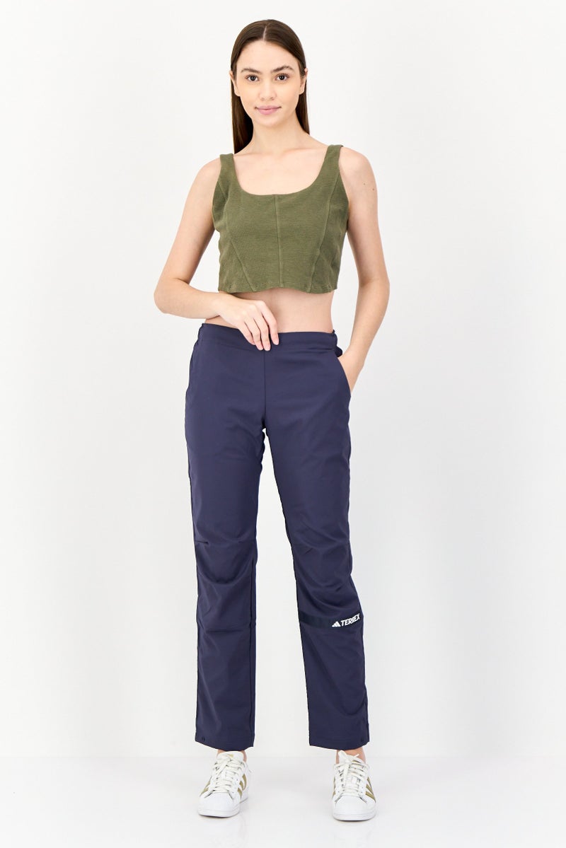 Adidas Women Sportswear Fit Training Track Pants, Slate Blue  - Image 3