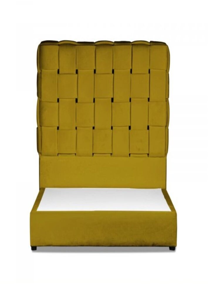 هاوس ون نارا| هيكل سرير من المخمل 120x200 سم - ذهبي - Image 3