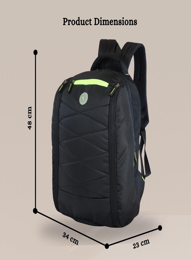 Ligo Medanta spacious/large laptop backpack Black Laptop Backpack for Men & Women | Stylish School Bag, Office Backpack, Travel Backpack with Multiple Compartments - Image 3