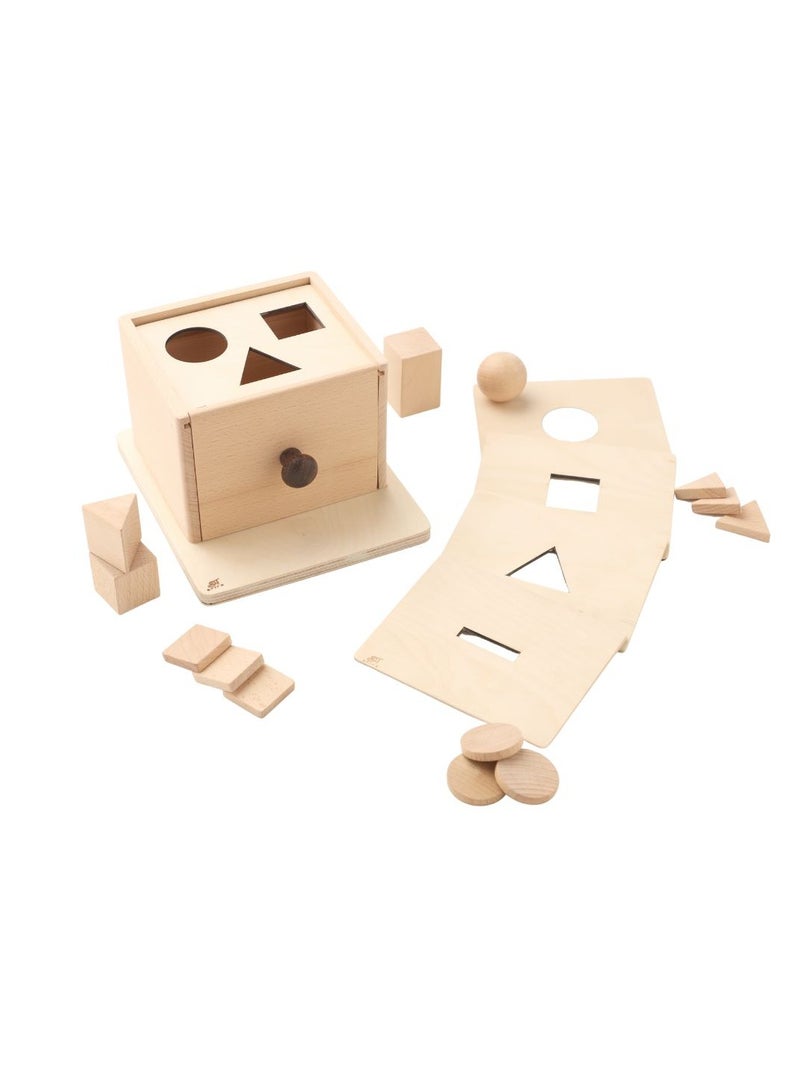 Ariro PERMANANCE BOX SET- Shape Sorting Cubes for Kids, Colorful Wooden Blocks, Toddler Learning Toy  - Image 1