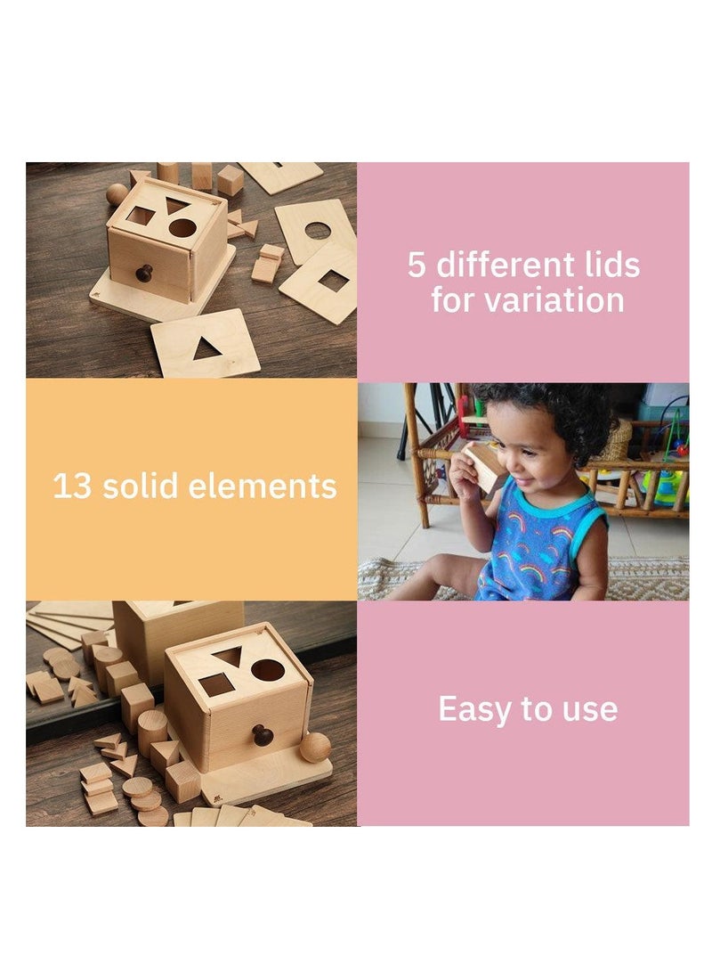 Ariro PERMANANCE BOX SET- Shape Sorting Cubes for Kids, Colorful Wooden Blocks, Toddler Learning Toy  - Image 5