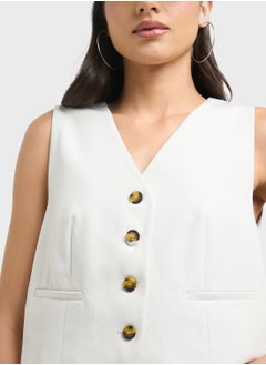 ONLY Button Detail Waistcoat  - Image 3