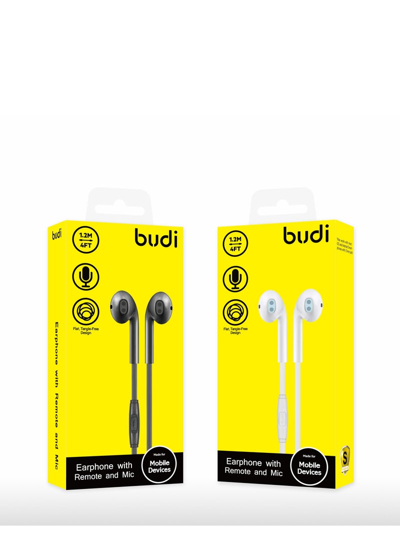 budi Tangle-free Earphone with Remote and Mic  - Image 2