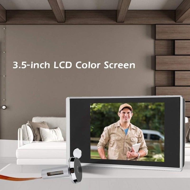klarako Home Video Door Eye Viewer Security Camera Visual Door Electronic Cat Eyes 3.5" Digital LCD 120 Degree Peephole Viewer Photo Visual Monitoring (#01 Door Viewer) - Image 3
