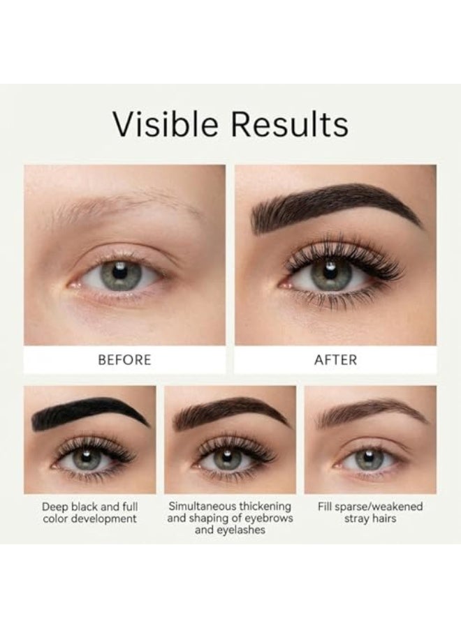 zephoco Eyelash & Eyebrow Tint Kit, Instant Eye Brow Tint Set, Eyebrow Dye Kit for DIY, Easy to Use for Beginner, Natural Results, صبغة حواجب (light brown) - Image 3
