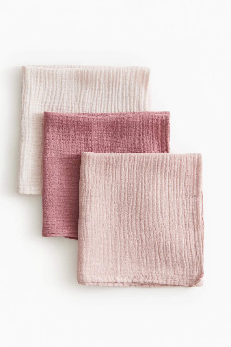 H&M 3-pack muslin comfort blankets