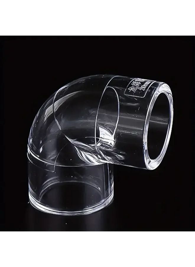 20mm Aquarium 90 Degree Transparent Elbow Pipe Fittings Durable Right Angle Connectors - Image 1