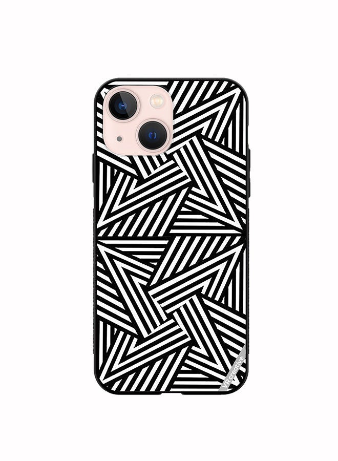 VR CREATIVE Protective Case Cover For Apple iPhone 14 Abstract Black And White Design Multicolour - Image 1