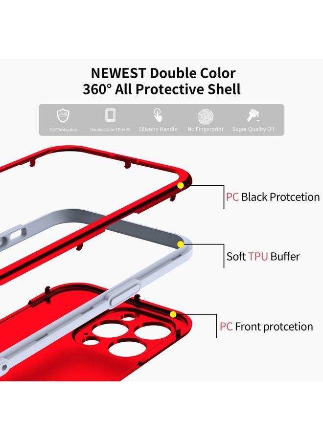 S-TOP Case For iPhone 14 Pro Max Two Color Full Protective 3-in-1 Phone Case - Image 4