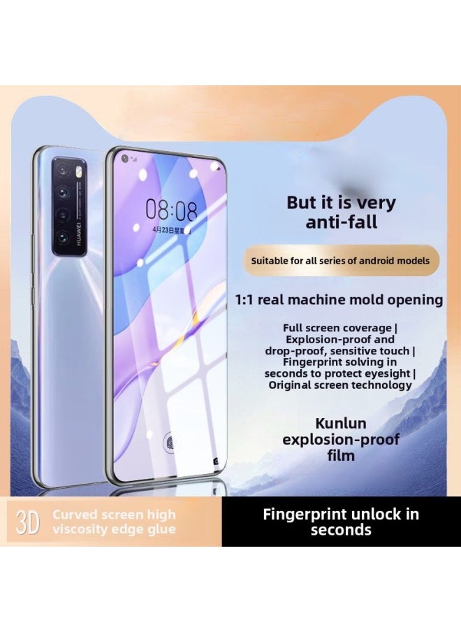 Generic For HuaweiNova7 Tempered Film Nova12/13Pro Mobile Phone Film Nova13/10/9/8/5i/z Full Screen-Color:Standard Nano Version [ultra-clear Version] Full Screen Borderless + Powerful Anti-fingerprint2 PackFree Film Applicator For HuaweiNova 6/nova 6 5g-Size:For HuaweiNova 12 Pro  - Image 2