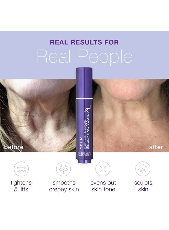 SBLA Neck, Chin & Jawline Sculpting Wand XL – Melts Neck Fat Under The Chin & Along Jowls, Lifts & Sculpts The Entire Area & Reduces Lines, Boosts Collagen Production - Image 2