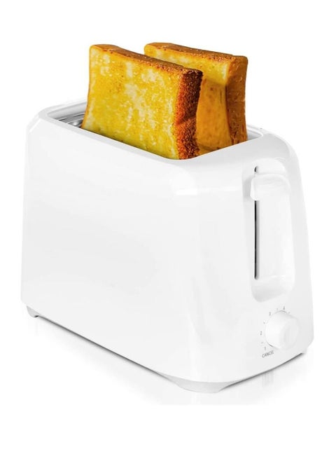 2 Slice Bread Toaster - Removable Crumb Tray| One Touch Cancel Button | 6 Browning Setting Control 700 W White