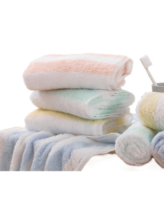 Uchino No-Twist Crafted Fresh Striped Quick-Dry Towel, Antibacterial, 3-Pack, Pure Cotton, Soft, Absorbent, For Children'S Face Washing And Bathing - Image 1