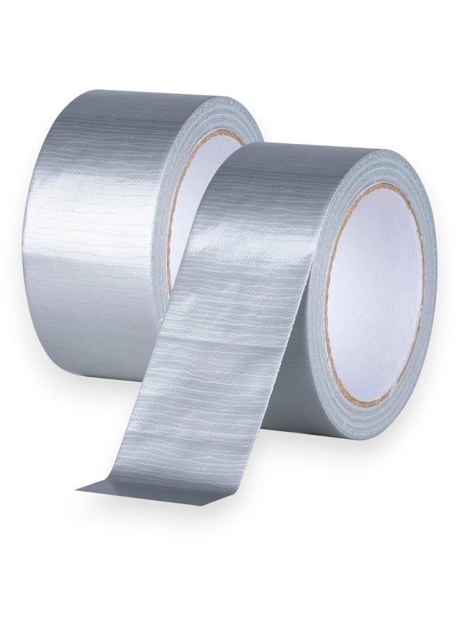 MOMENT 2 Rolls Duct Tape | 2 Inches X 30 Yards Strong Adhesive Silver Tape For Packing, Kitchen Home, Office, Indoor & Outdoor Use - Image 1