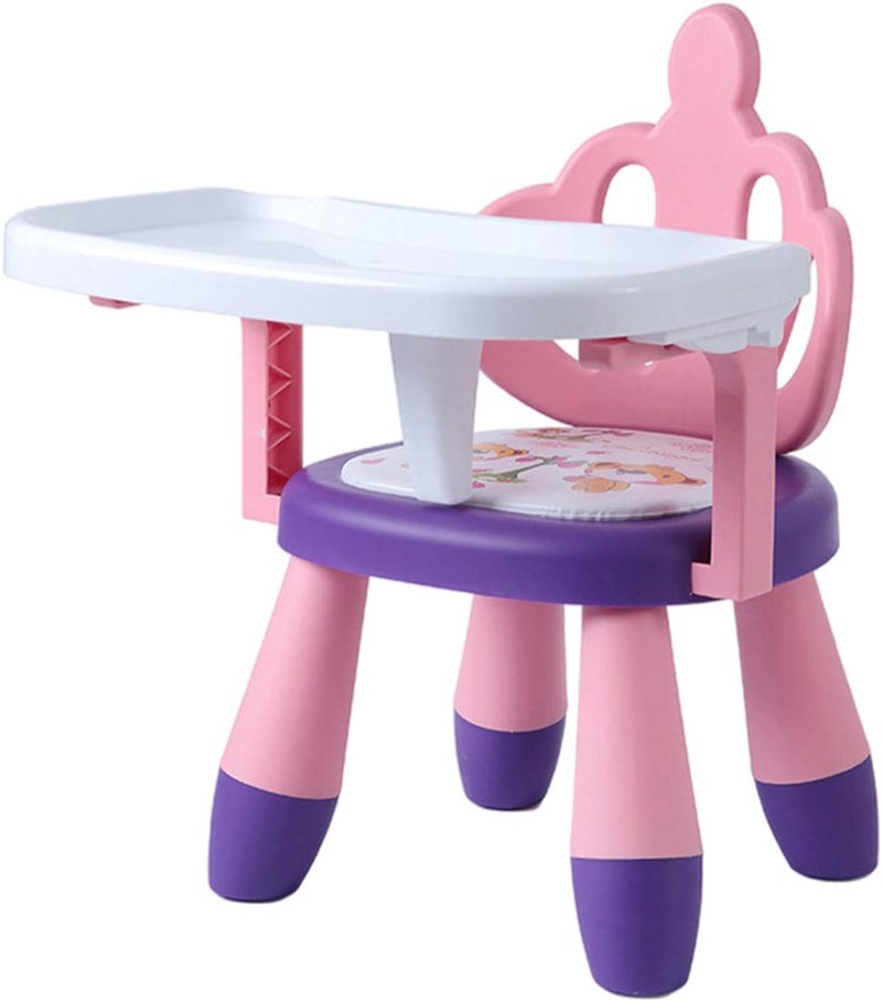 klarako PP Plastic Baby Eating Chair Sounding Seat for Toddler 6 Months to 3 Years Chair  Pink Purple Crown - Image 5