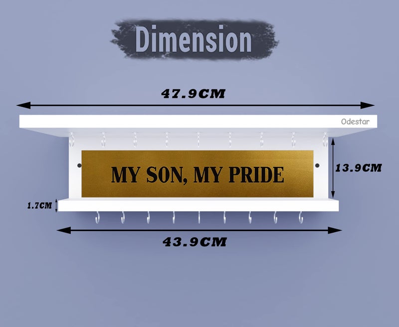 Odestar Large Medal; Holder- My Son My Pride- White - Image 4