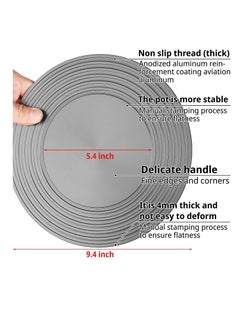 Excefore Heat Diffuser for Gas Stovetop, Pot Cookware Protection, Stove Diffuser,  Fast Defrosting Round Tray, Multifunctional Thawing Conducting Simmer Plate(24cm with Clip)  - Image 2