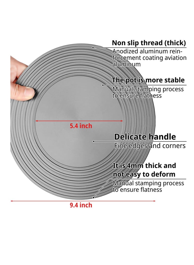 Excefore - Heat Diffuser for Gas Stovetop, Pot Cookware Protection, Stove Diffuser,  Fast Defrosting Round Tray, Multifunctional Thawing Conducting Simmer Plate(24cm with Clip) - Image 1