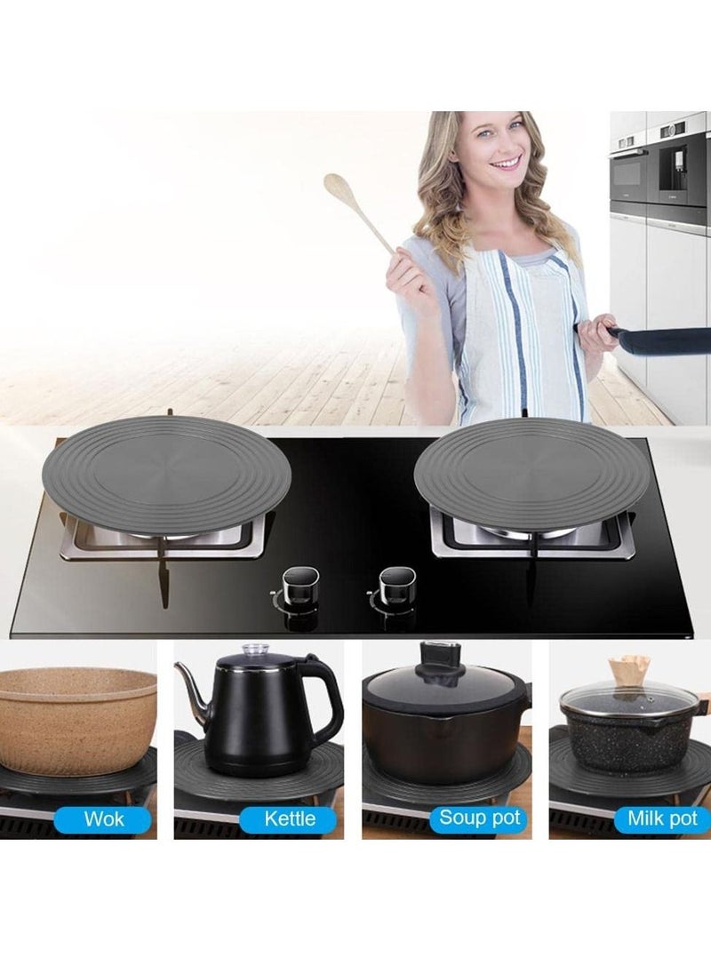 Excefore - Heat Diffuser for Gas Stovetop, Pot Cookware Protection, Stove Diffuser,  Fast Defrosting Round Tray, Multifunctional Thawing Conducting Simmer Plate(24cm with Clip) - Image 1