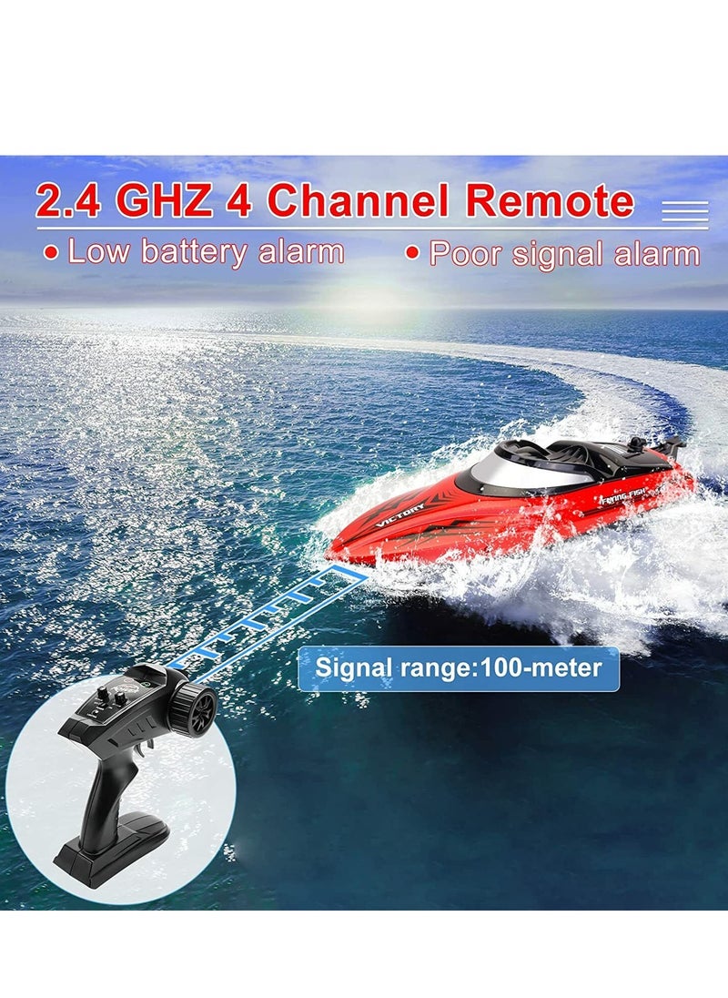 Victory - Hj811 Fast Speed RC Boat 20+MPH Electric Racing Boat Hobby RTR Adults Kids Outdoor Toy - Image 1