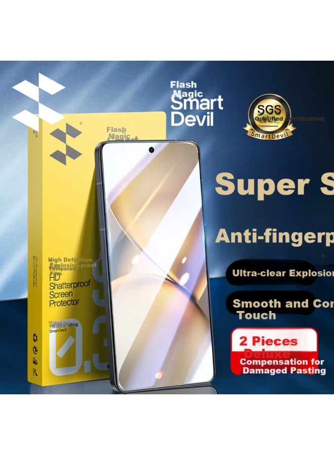 Smartdevil Tempered Glass Screen Protector For Vivo X200 Pro Mini, Vivo Phone Film, Hd Full Glass, Shatterproof, Anti-Drop, Anti-Fingerprint, No White Edge, Phone Protective Film, Two Pieces + Tool
