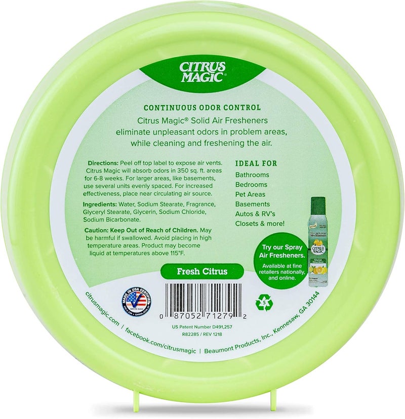 Citrus Magic Solid Air Freshener, Fresh Citrus Scent, 8-Ounce - Image 2