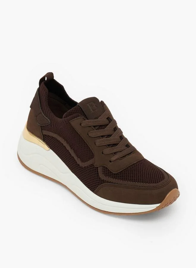 Flora Bella By Shoexpress BROWN Women Lace-Up Ankle Sneakers for Women | Best Price UAE