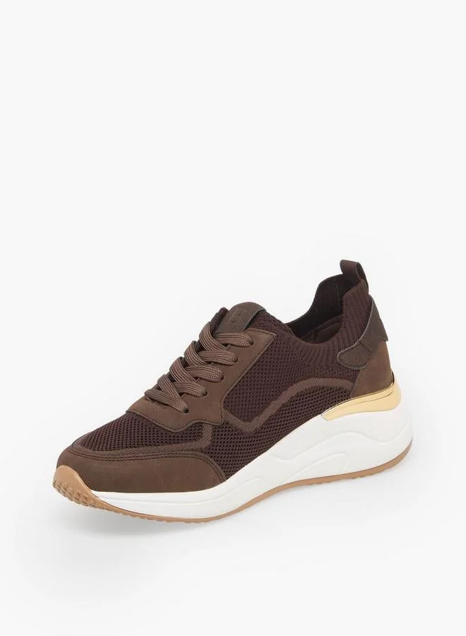 Flora Bella By Shoexpress BROWN Women Lace-Up Ankle Sneakers for Women | Best Price UAE