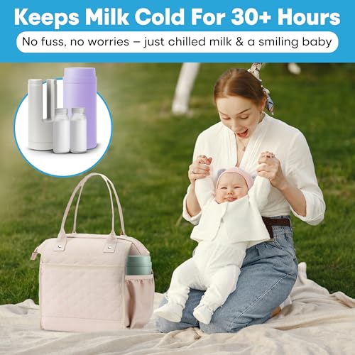 Tilcare Portable Breast Milk Cooler Bottle: 30H Cooling Time, 2 x 150ml/5Oz, Durable BPA-Free Breastmilk Storage Bottles, Breastmilk Cooler, Travel Breastfeeding Milk Chiller for Baby - Image 2
