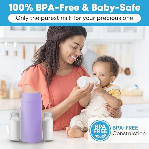 Tilcare Portable Breast Milk Cooler Bottle: 30H Cooling Time, 2 x 150ml/5Oz, Durable BPA-Free Breastmilk Storage Bottles, Breastmilk Cooler, Travel Breastfeeding Milk Chiller for Baby - Image 5