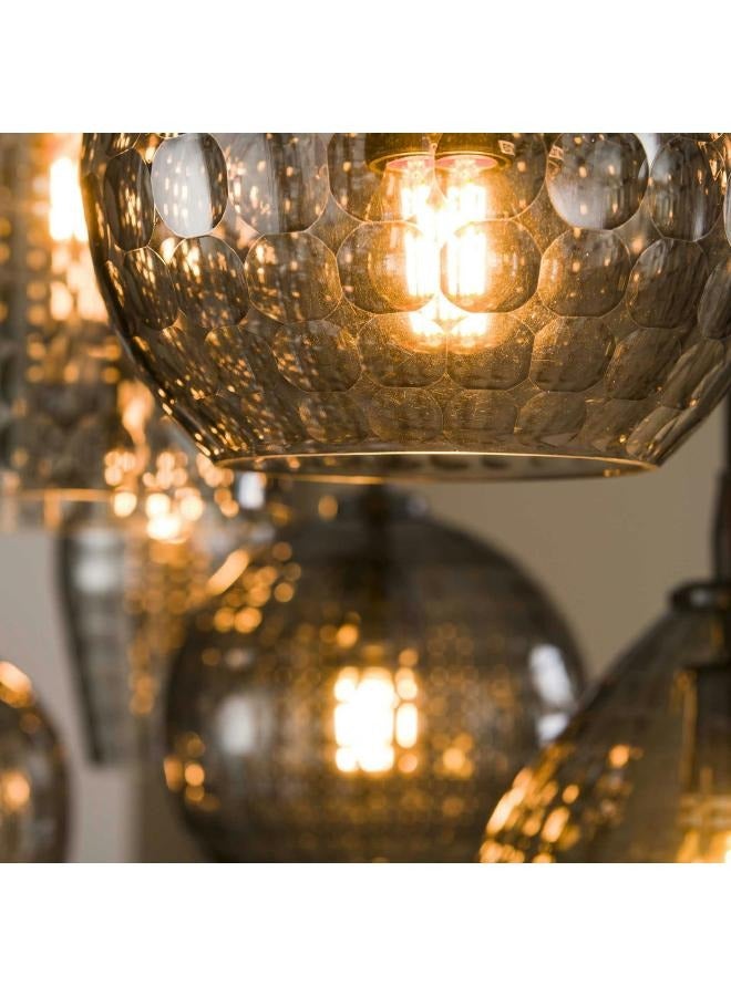 لوفت مصباح معلق معاصر 4+3 مزيج سداسي زجاج دخاني-7080 - Image 3