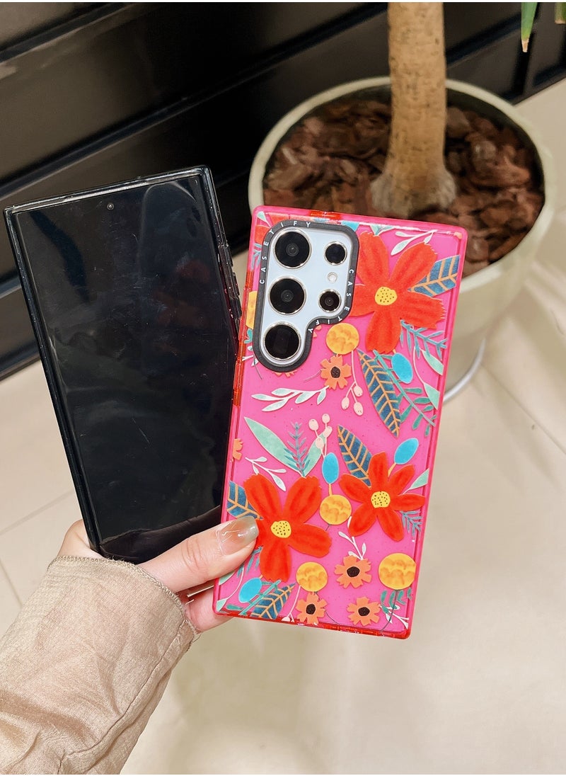 Casetify - Samsung Galaxy S23 Ultra Case - 'Tropical Bloom' - Vibrant Red Floral Series - Image 1
