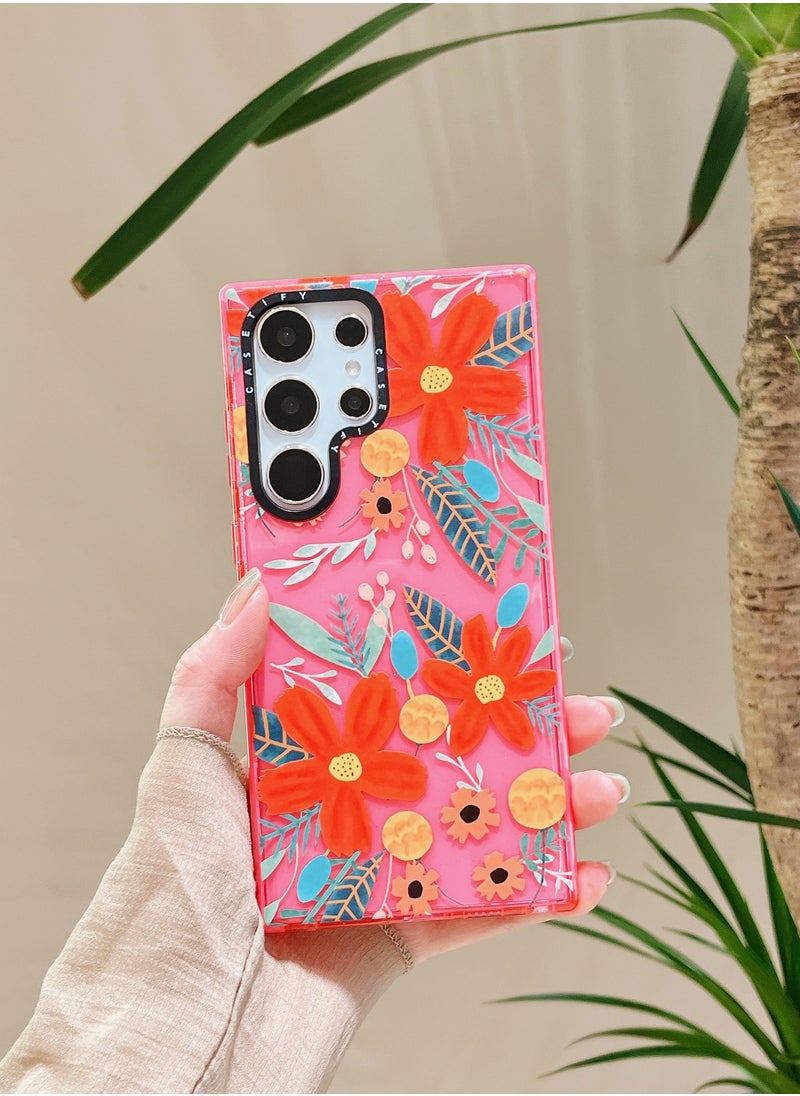 Casetify - Samsung Galaxy S23 Ultra Case - 'Tropical Bloom' - Vibrant Red Floral Series - Image 1