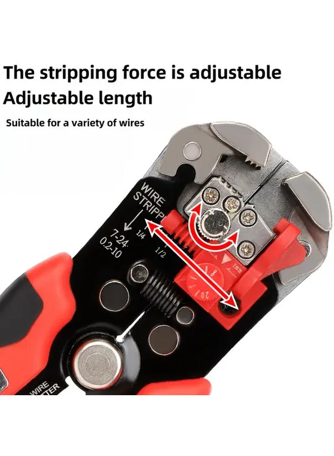Upgraded Automatic Wire Stripper Pliers Bright Green Chrome Vanadium Steel 24-10AWG Multifunctional Electrical Tool - Image 5