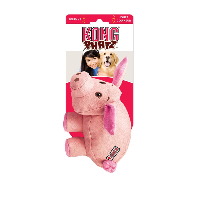 KONG Phatz Pig Dog Toy, Small - Image 3