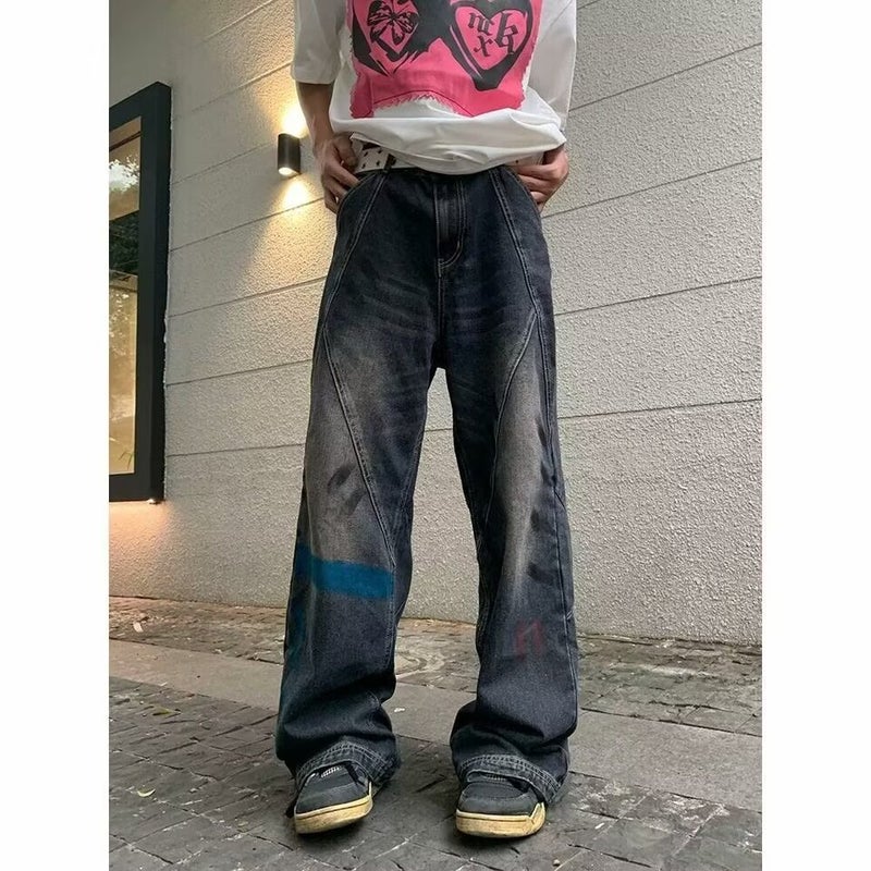 Unisex Classic Denim Jeans Loose Fit Daily Outdoor Wear - Image 3