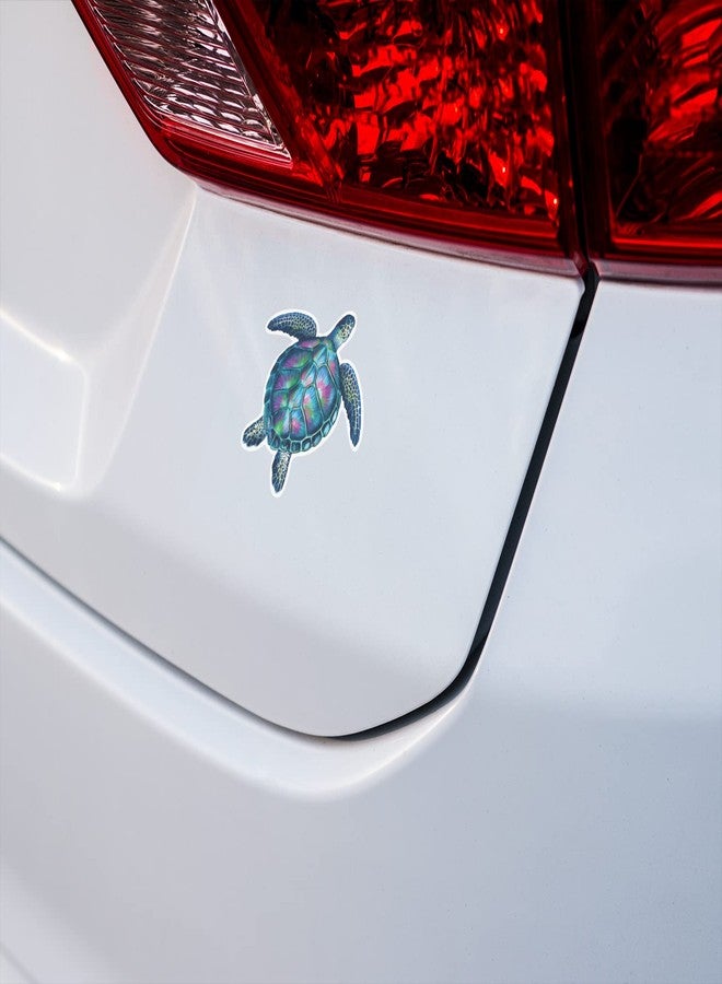 Sea Turtle 5 Inch Waterproof Decal Sticker Coral Reef Crab Fish Seaweed Jellyfish Marine Life Mermaid Ocean Sea Seahorse Whale Starfish Shark Ocean Beach Sand CS1416-2PK - Image 3