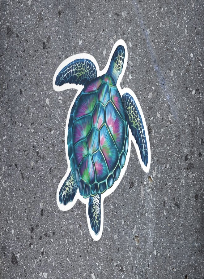 Sea Turtle 5 Inch Waterproof Decal Sticker Coral Reef Crab Fish Seaweed Jellyfish Marine Life Mermaid Ocean Sea Seahorse Whale Starfish Shark Ocean Beach Sand CS1416-2PK - Image 4