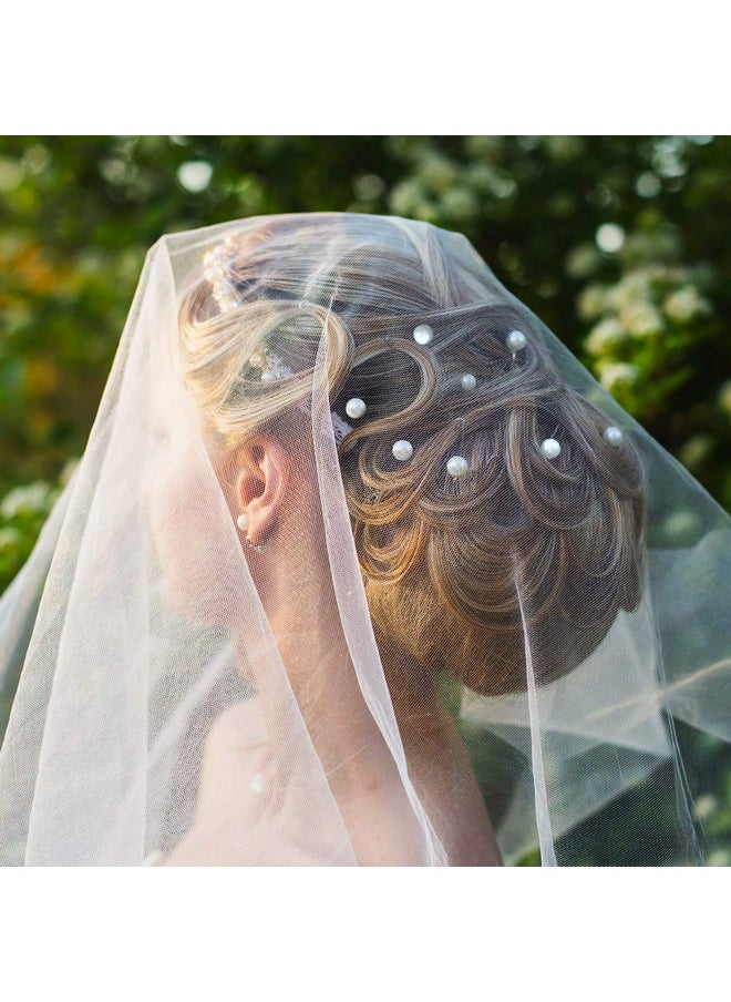 WILLBOND - 40 Packs Pearl Hair Pins Bridal Wedding Pearl Hair Accessories White Pearl Bobby Clips for Brides and Bridesmaids Hair Style - Image 1