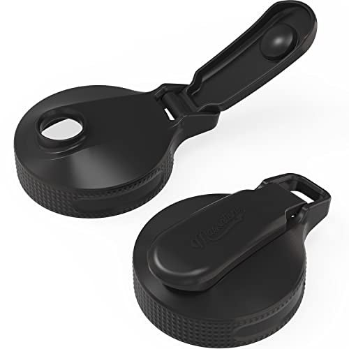 Masontops Multi Top Flip Cap Mason Jar Lids - Regular & Small Mouth - Sip, Pour, Store & More - Leakproof 2-Pack - Image 1