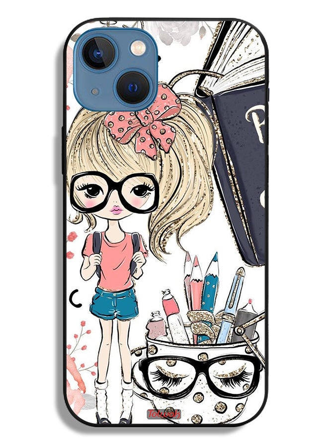 Tolwak Apple iPhone 13 Protective Case Unicorn Girl Art - Image 2